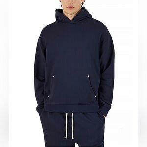 Krost Navy Blue Cotton Terry Friends Hoodie Sweatshirt Men's Size Small NWT